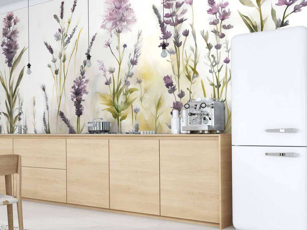 Lavender Glade Seamless Warm Beige