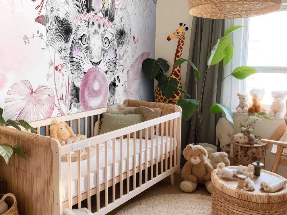 Speelse welp en roze dromen