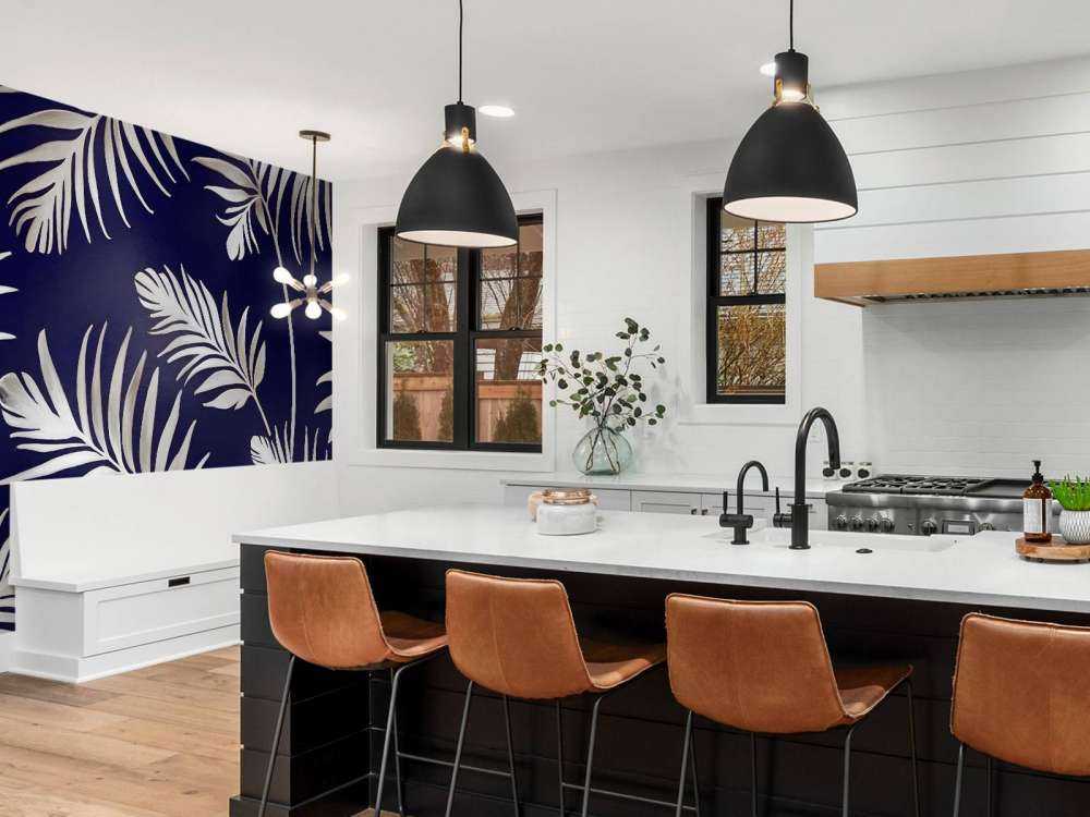 Golden leaves on dark Brown