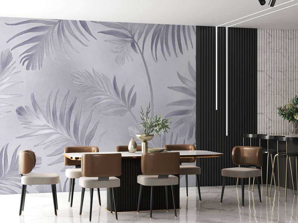 Golden leaves on dark Pale Blue