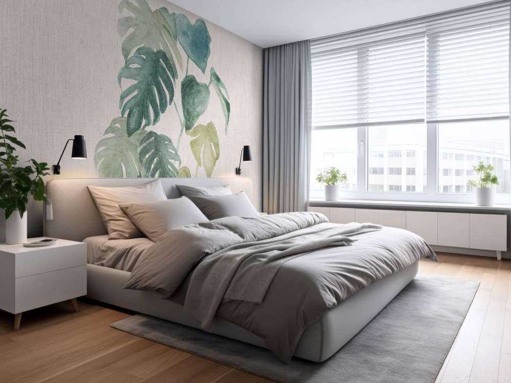 Aquarelbladeren in tropische tonen