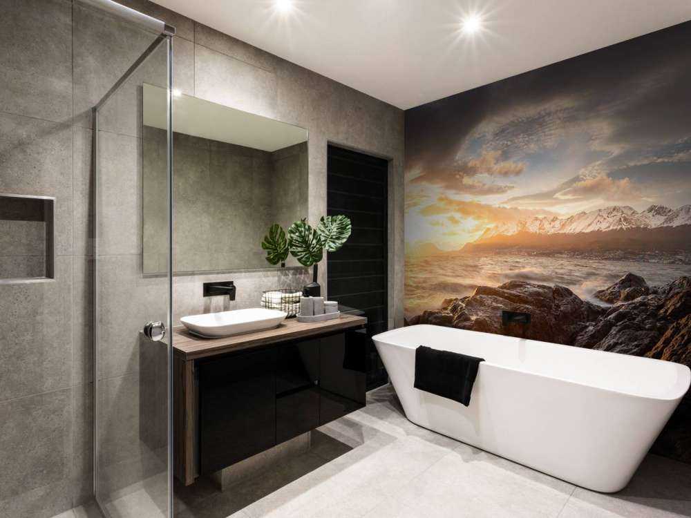 Gouden Zonsondergang Aan Bergkust