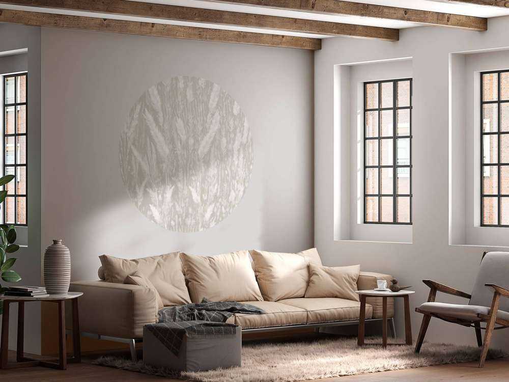 Wall of field grasses - grey