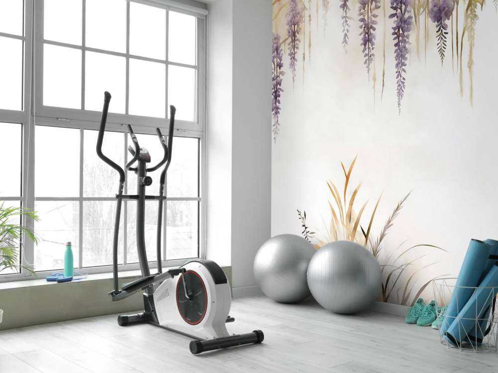 Wisteria and Field Grasses Blue