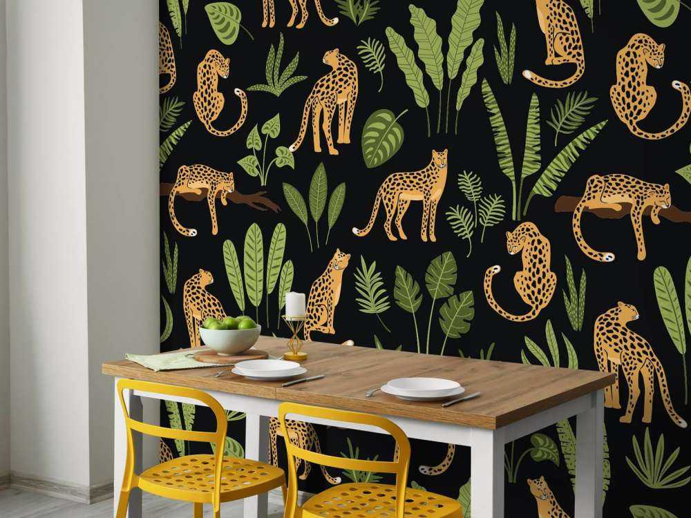 Luipaard patroon op een zwarte achtergrond