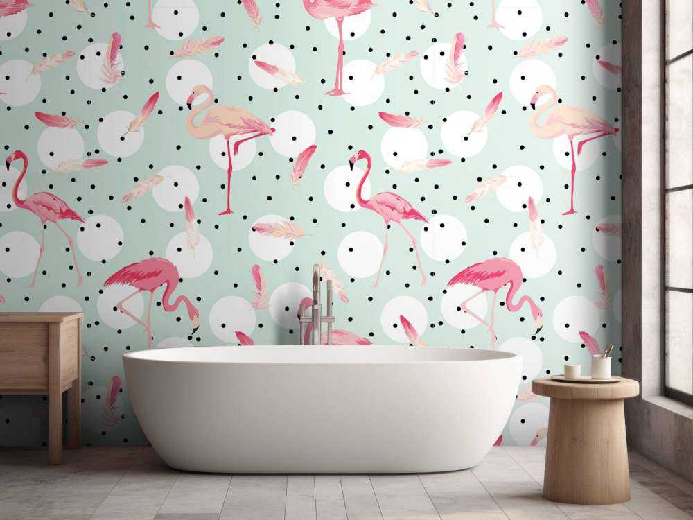 Flamingo's en veren