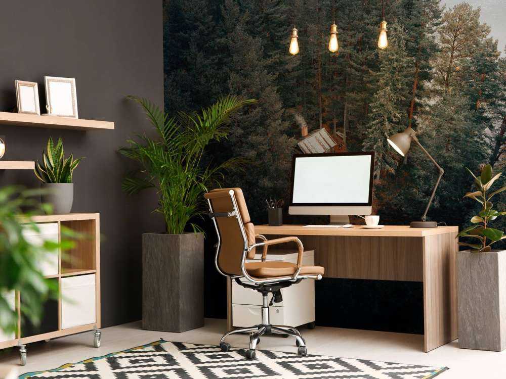 Hut omgeven door bos en meren