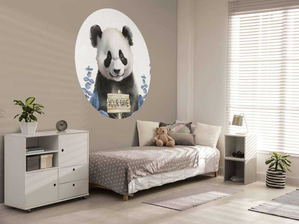 Baby panda in de jungle blauw
