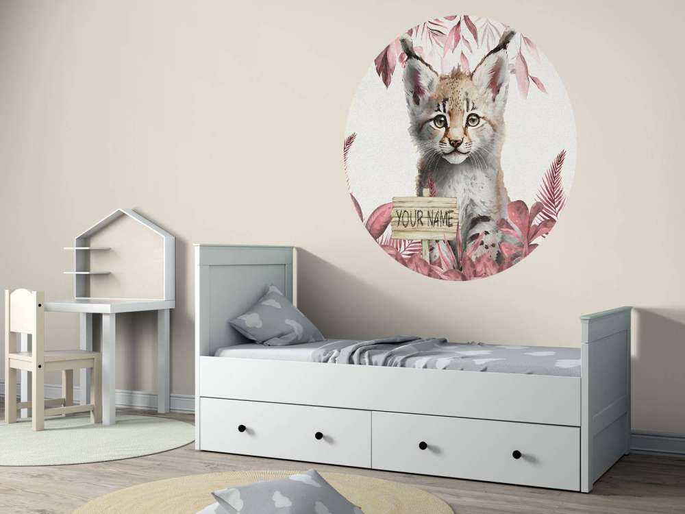 Baby lynx in de jungle roze