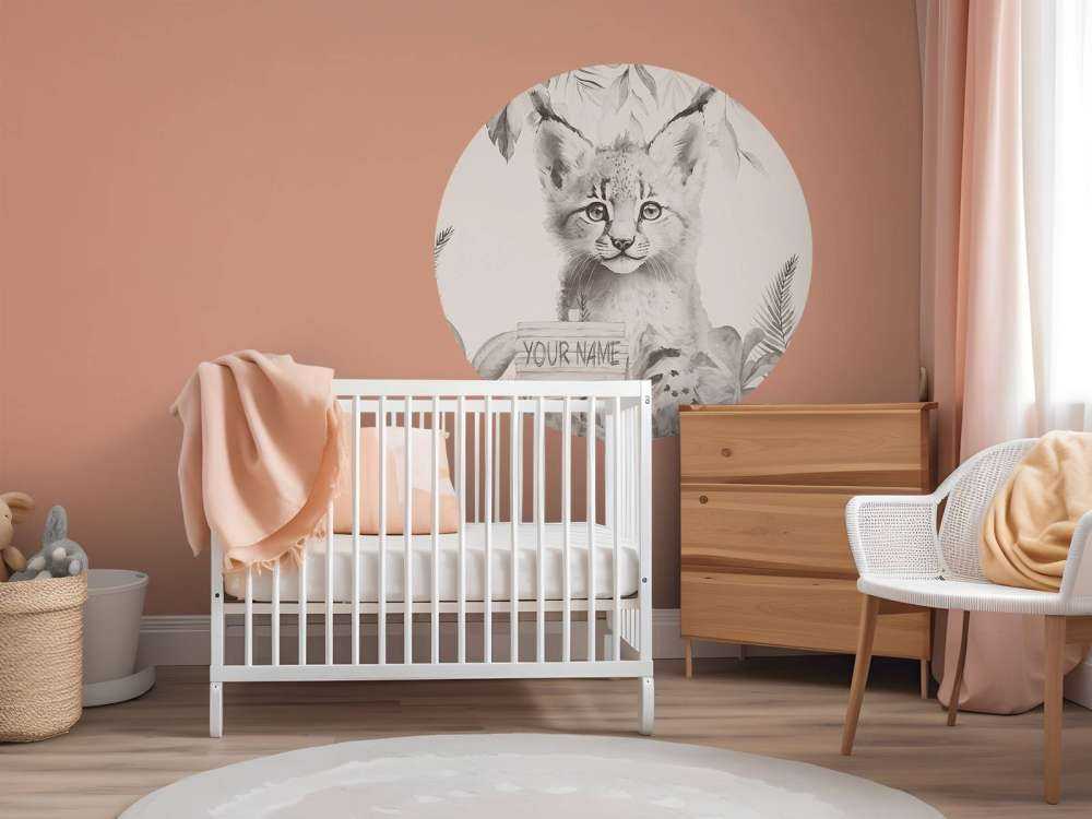 Baby lynx in de jungle beige