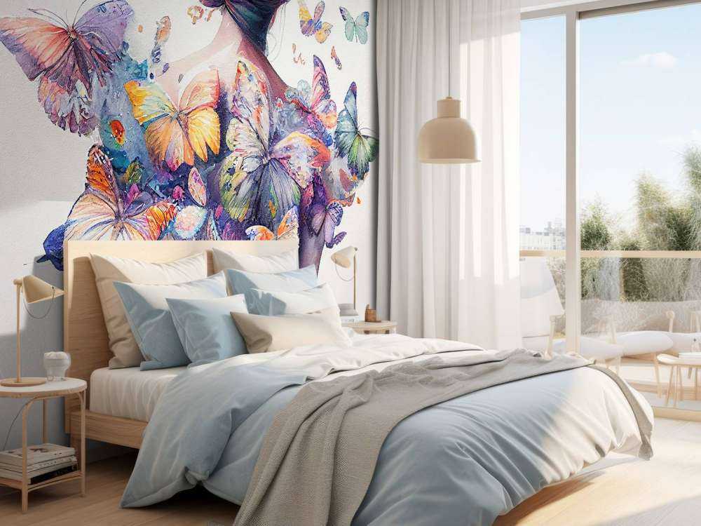 Watercolor Butterfly Woman Body #1