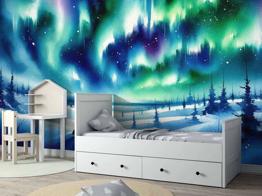 Arctic Fox and Northern Lights