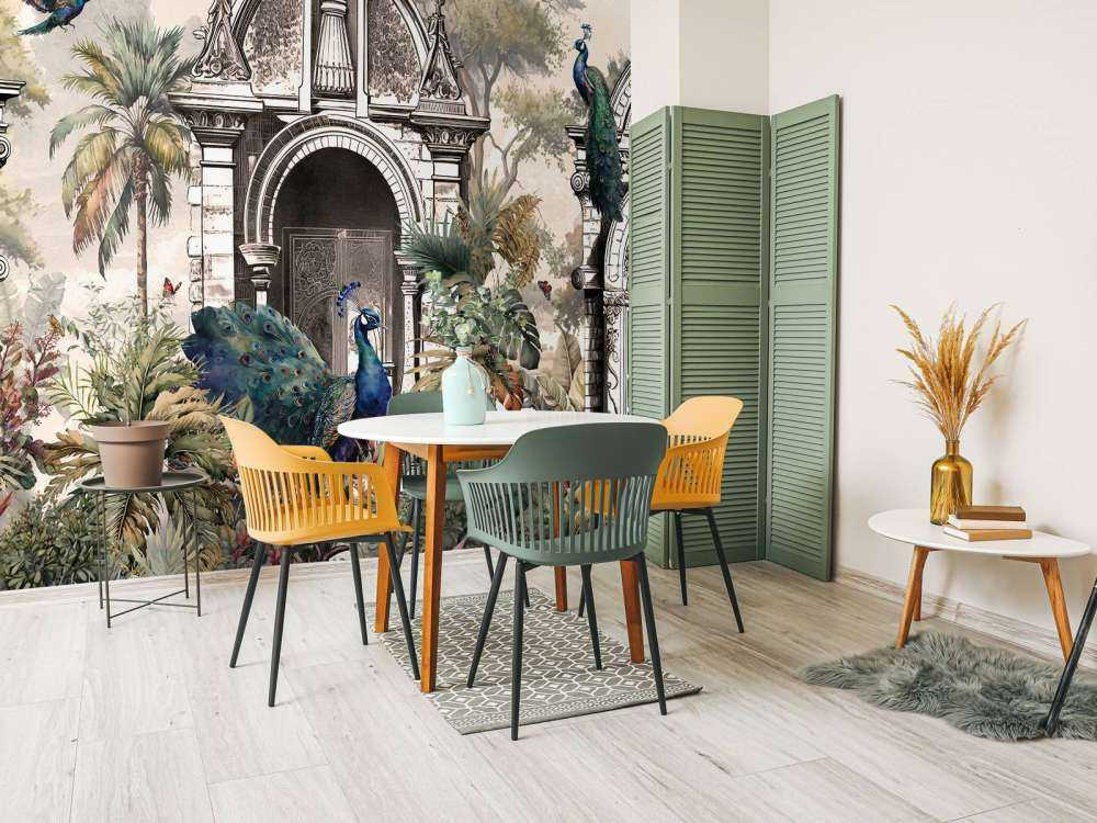 Pauwen in Paradijselijke Hof