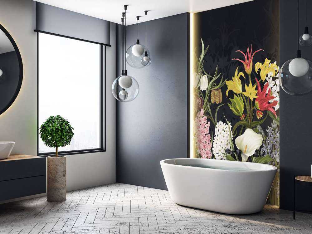 Spring Flowers - Silver Frost Gray