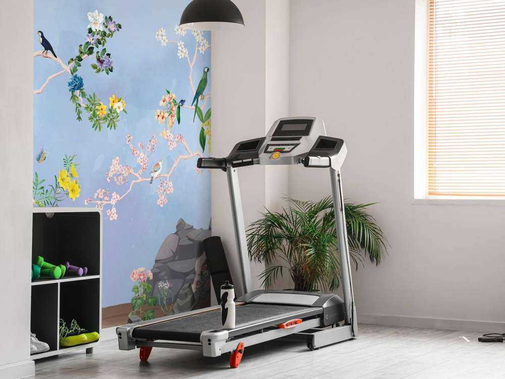 Birds in the Garden Blue Panorama