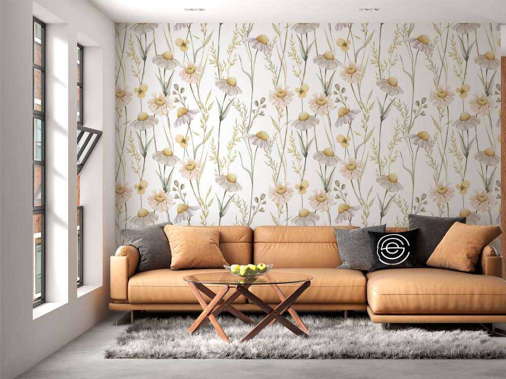 Veld van zomerse flora