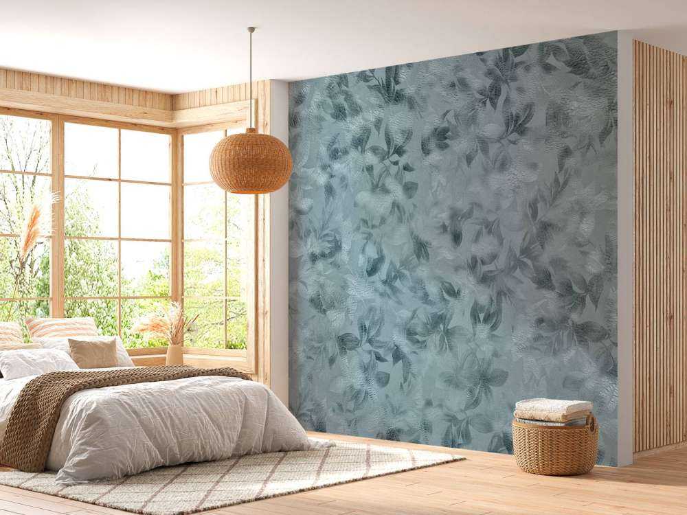 Blauwe bloemen structuur