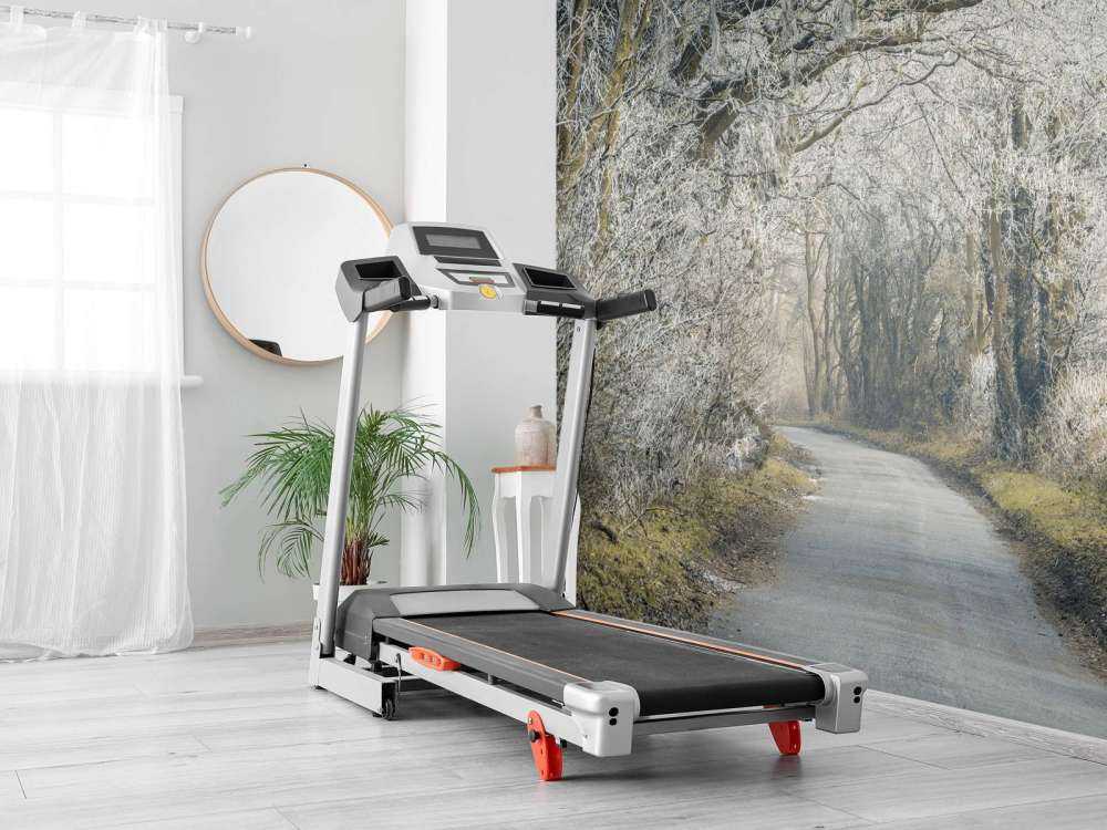 Bevroren weg door bos