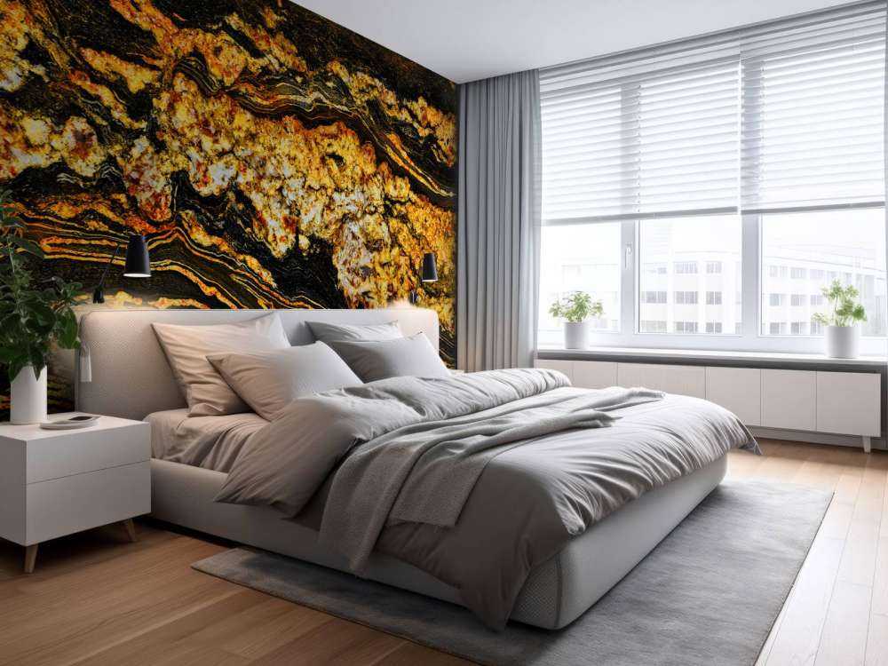 Zwart goud gekleurd marmer