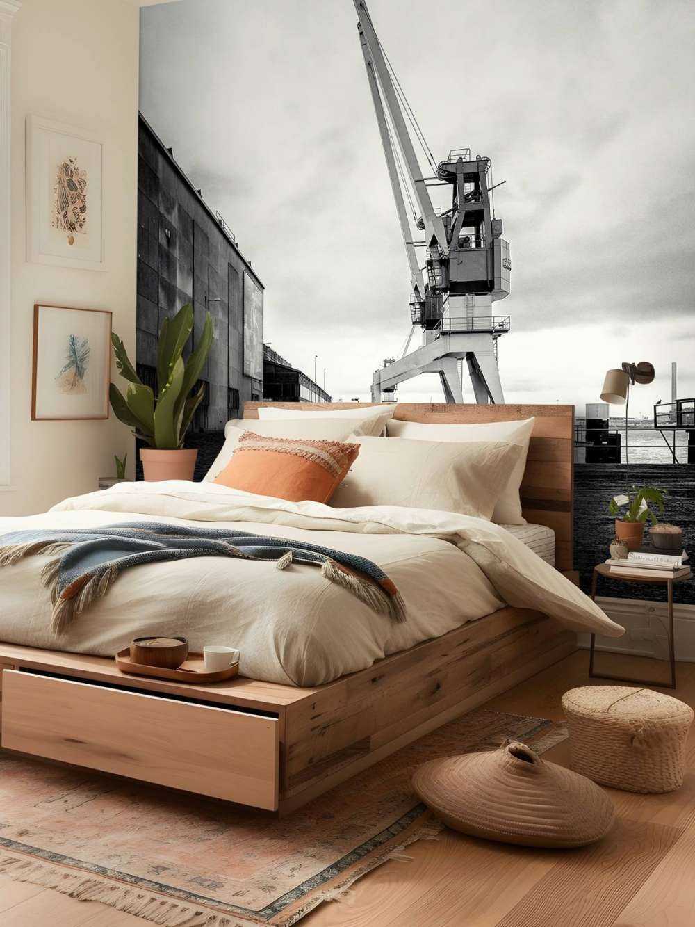 Havenkraan op het voormalige RDM terrein Heijplaat Rotterdam 