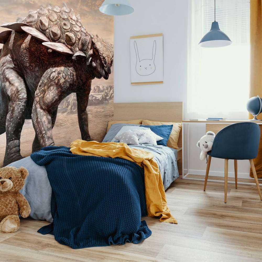 Dinosaurus in een verlaten gebied