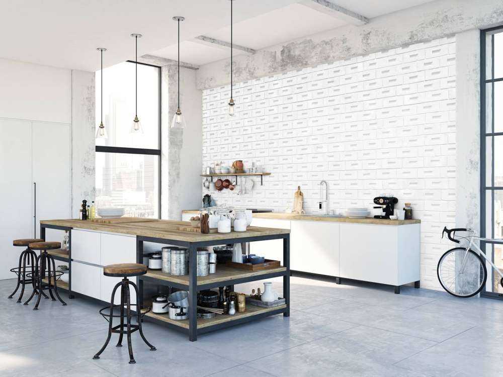 Moderne witte bakstenen