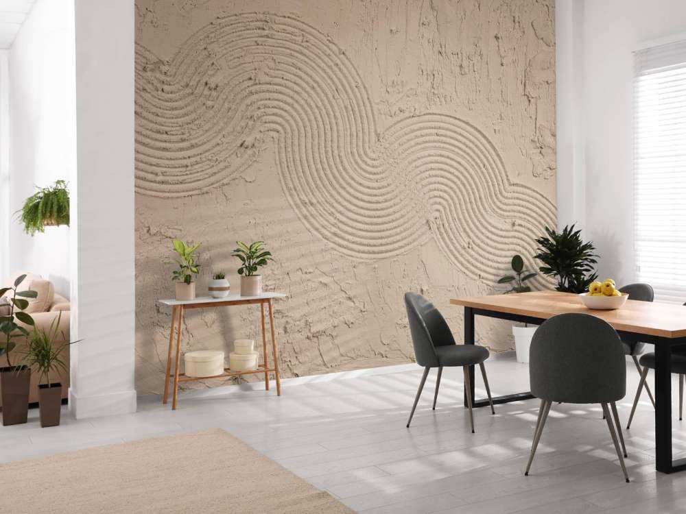 Zen garden structuur in taupe