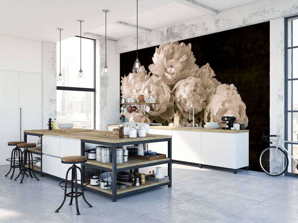 Bos pioenrozen vintage