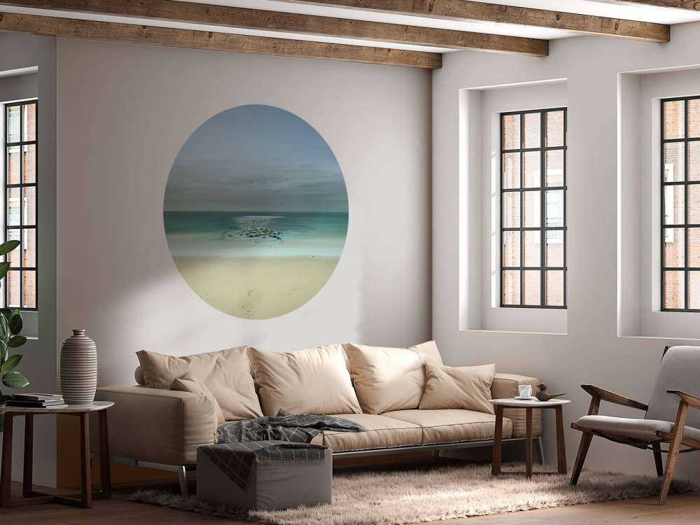 Rustige zee met meeuwen