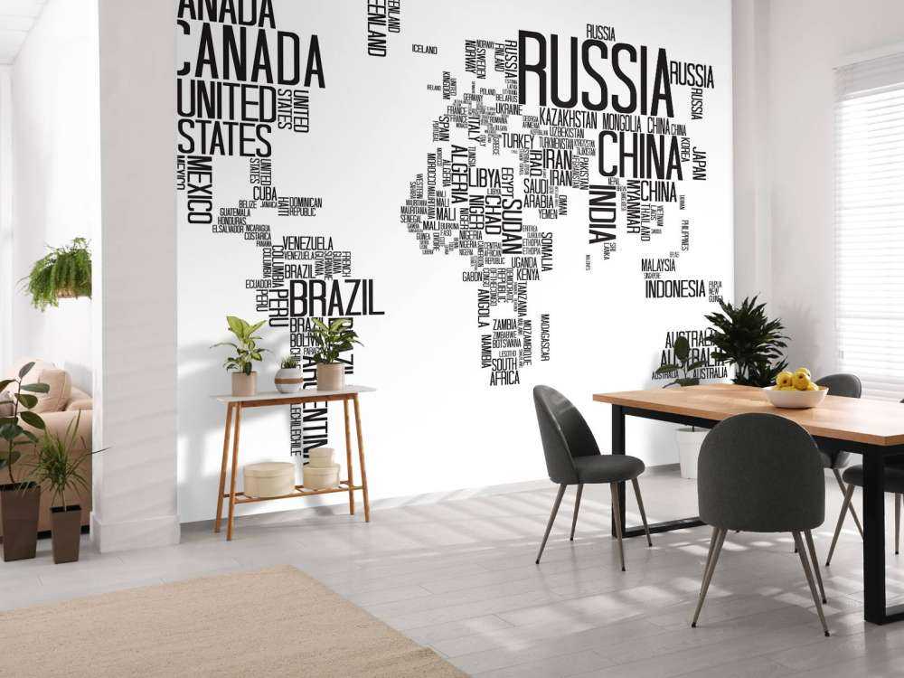 Typografische wereldkaart