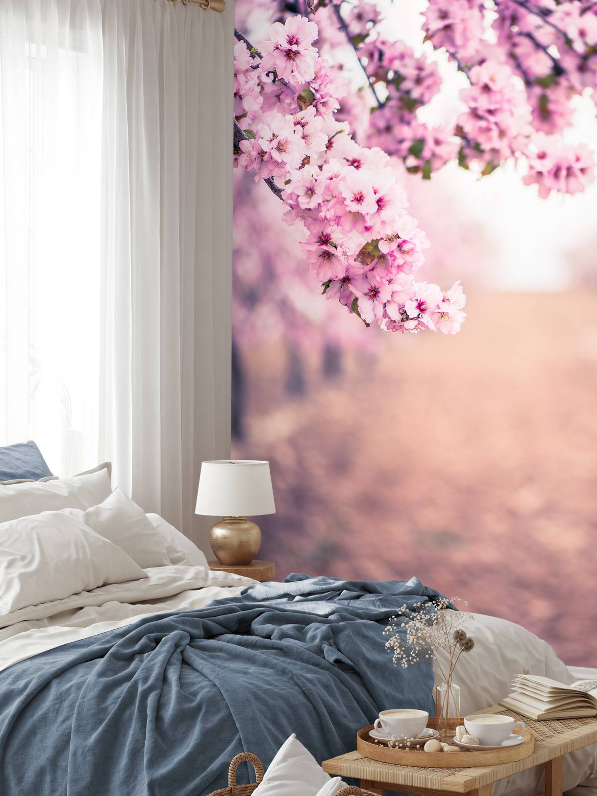 Paarse Japanse bloesems