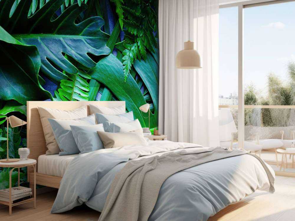 Groene jungle bladeren