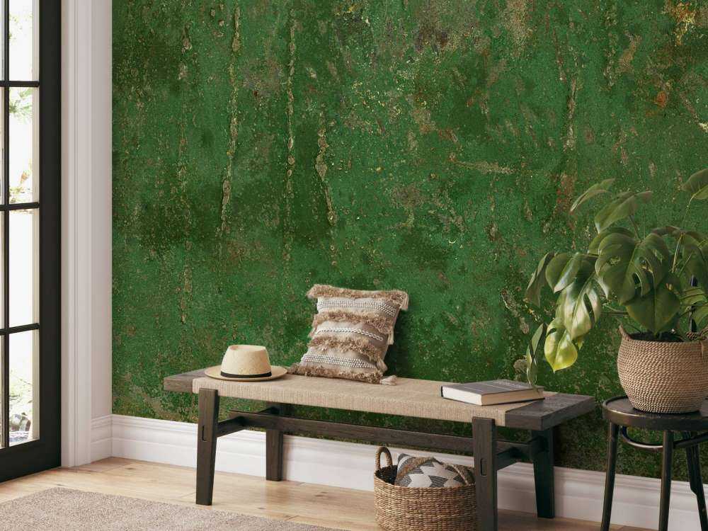 Groen geoxideerd metaal