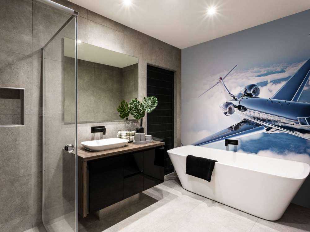 Zwarte privéjet in de wolken