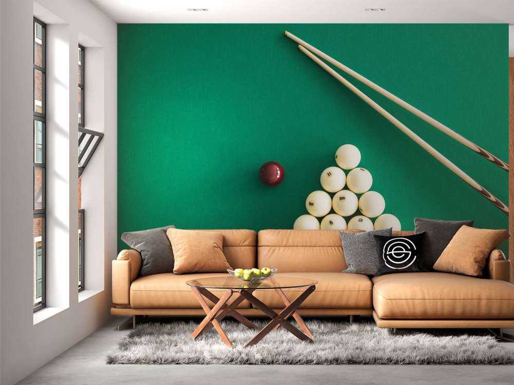 Pooltafel van bovenaf