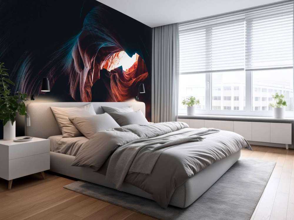 Donkere grot van zandsteen