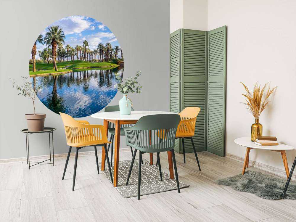 Palmbomen op een golfbaan