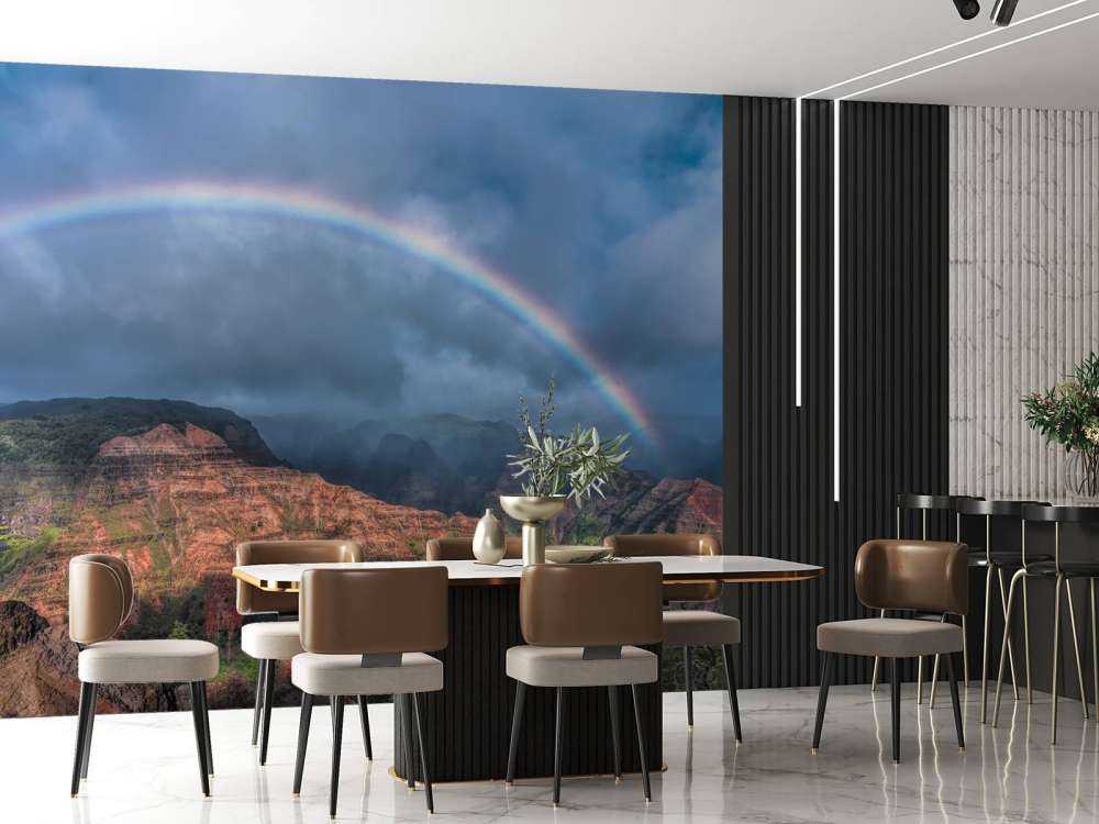 Regenboog boven Waimea Canyon