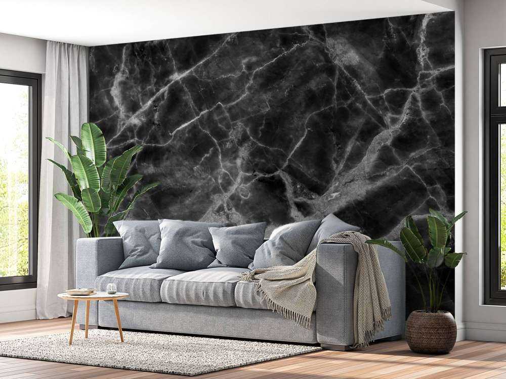 Zwart marmer met structuur