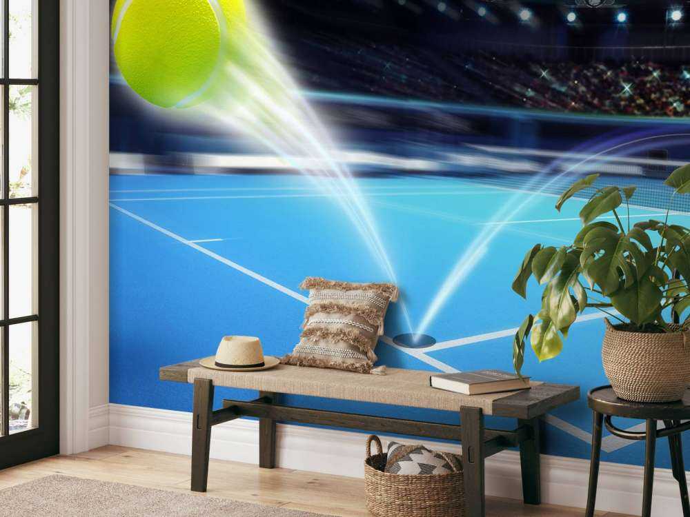 Stuiterende tennisbal