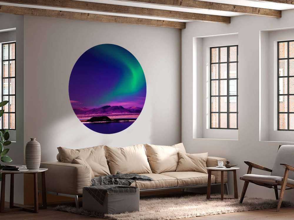 Noorderlicht met roze effect