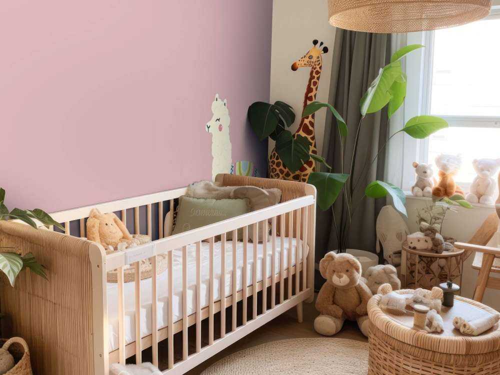 Alpaca design met een roze achtergrond