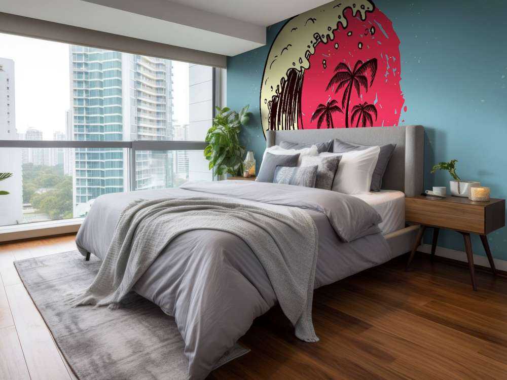 Miami logo met een lichtblauwe achtergrond