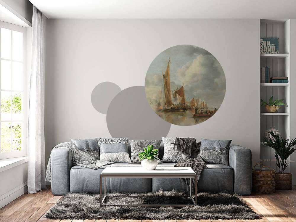 De begroeting van de regeringssloep door de binnenvloot