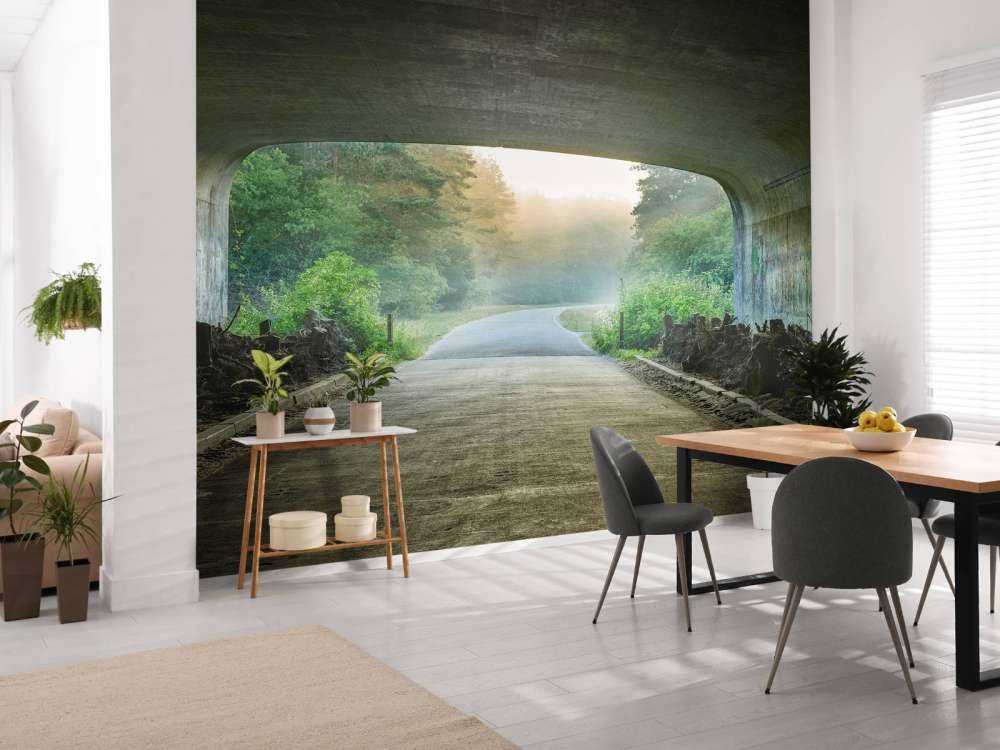 Zon aan het einde van een tunnel