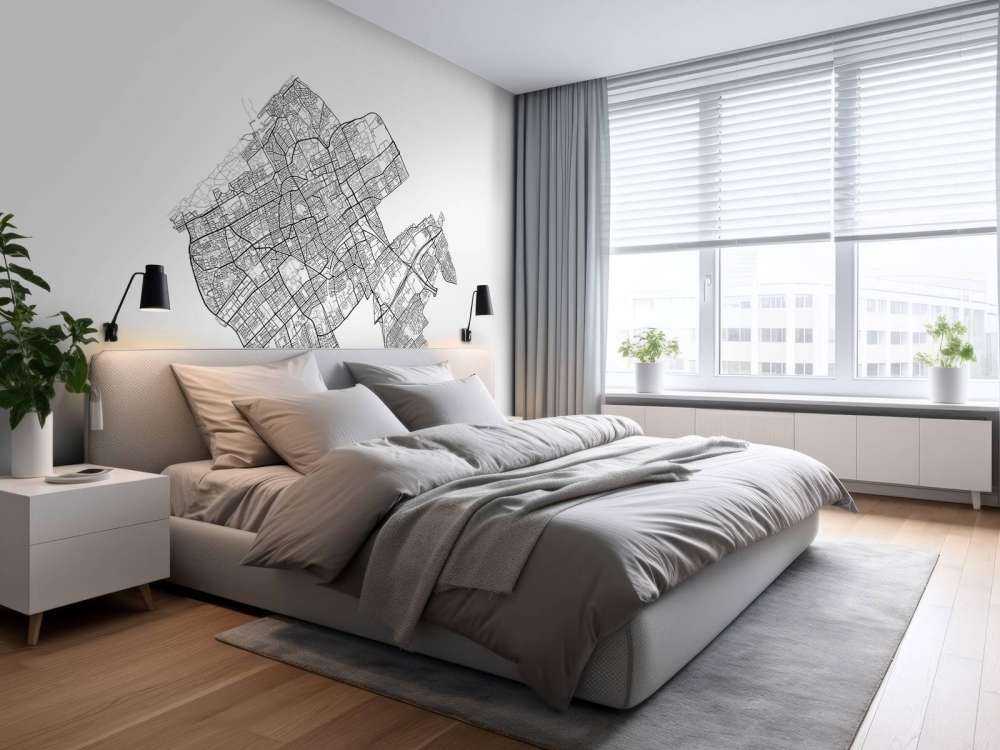Plattegrond van Den Haag, wit