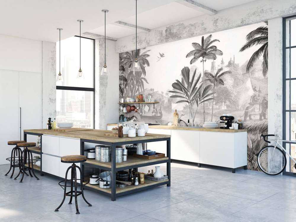 Leopard Landscape - Black and White