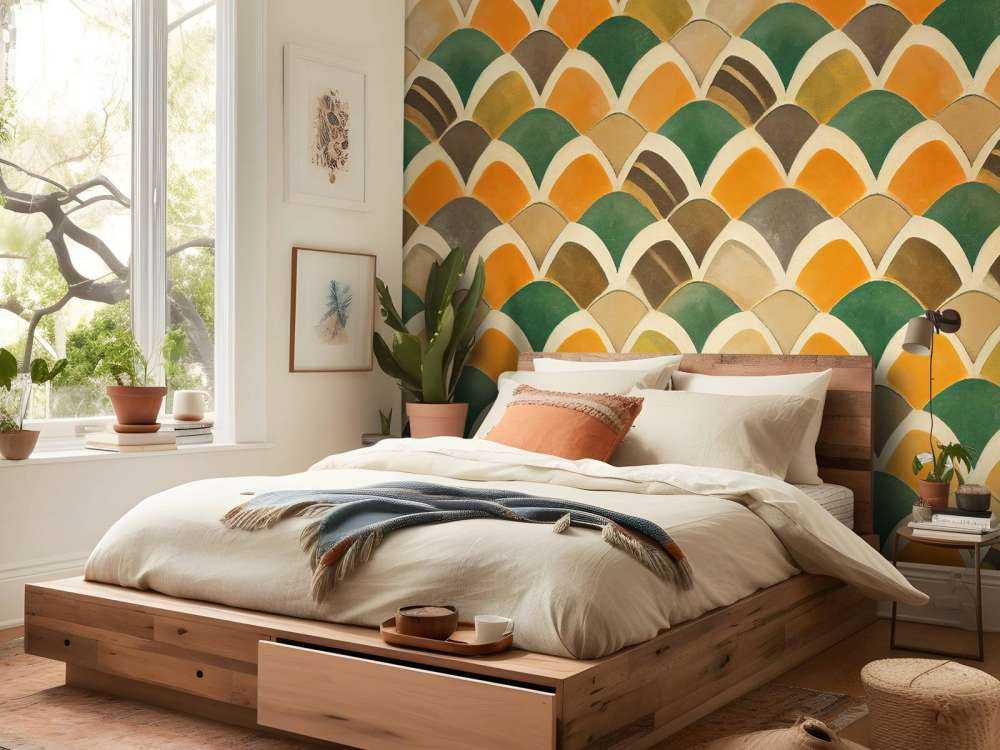 Gekleurde schubben patroon