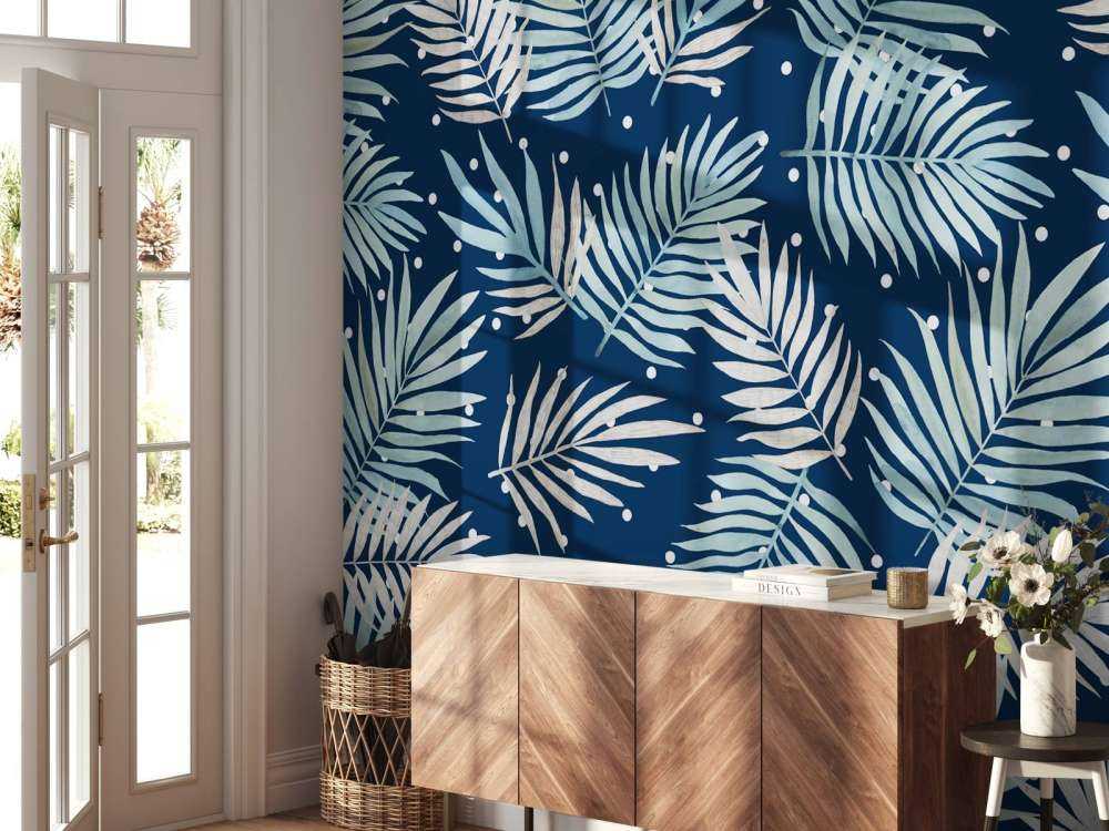 Patroon met tropische bladeren