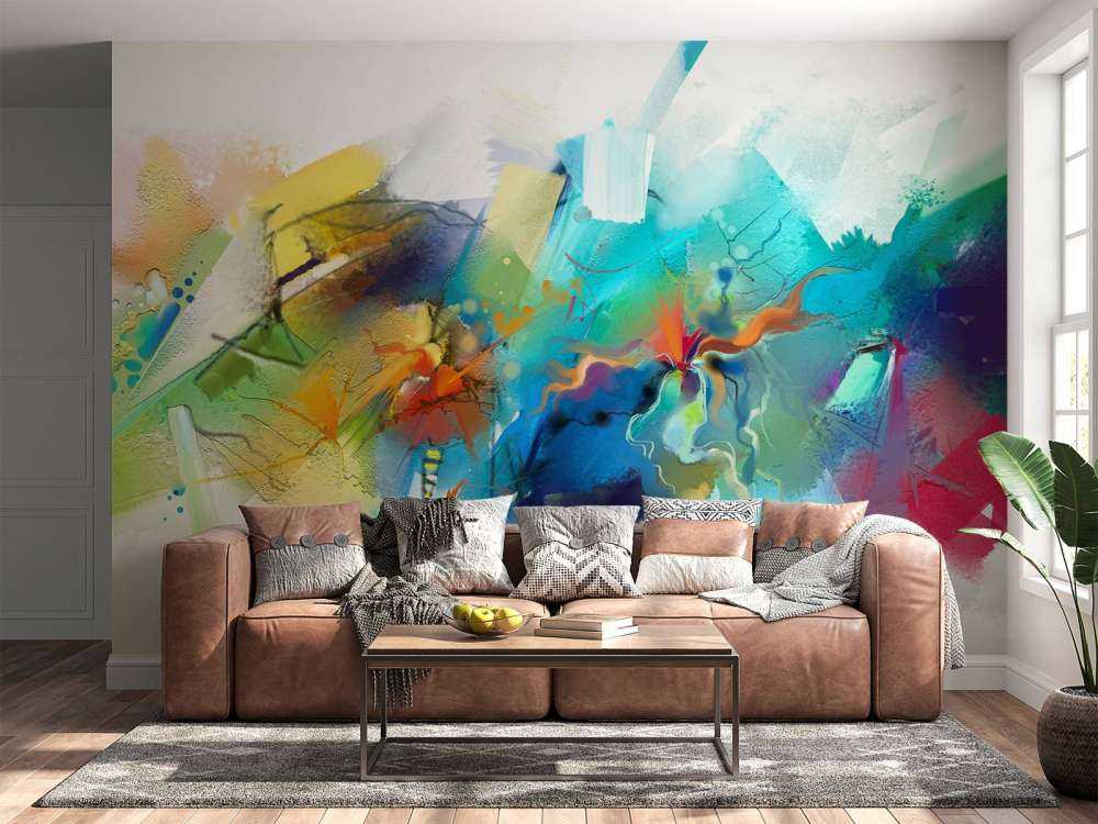 Kleurrijk olieverfschilderij